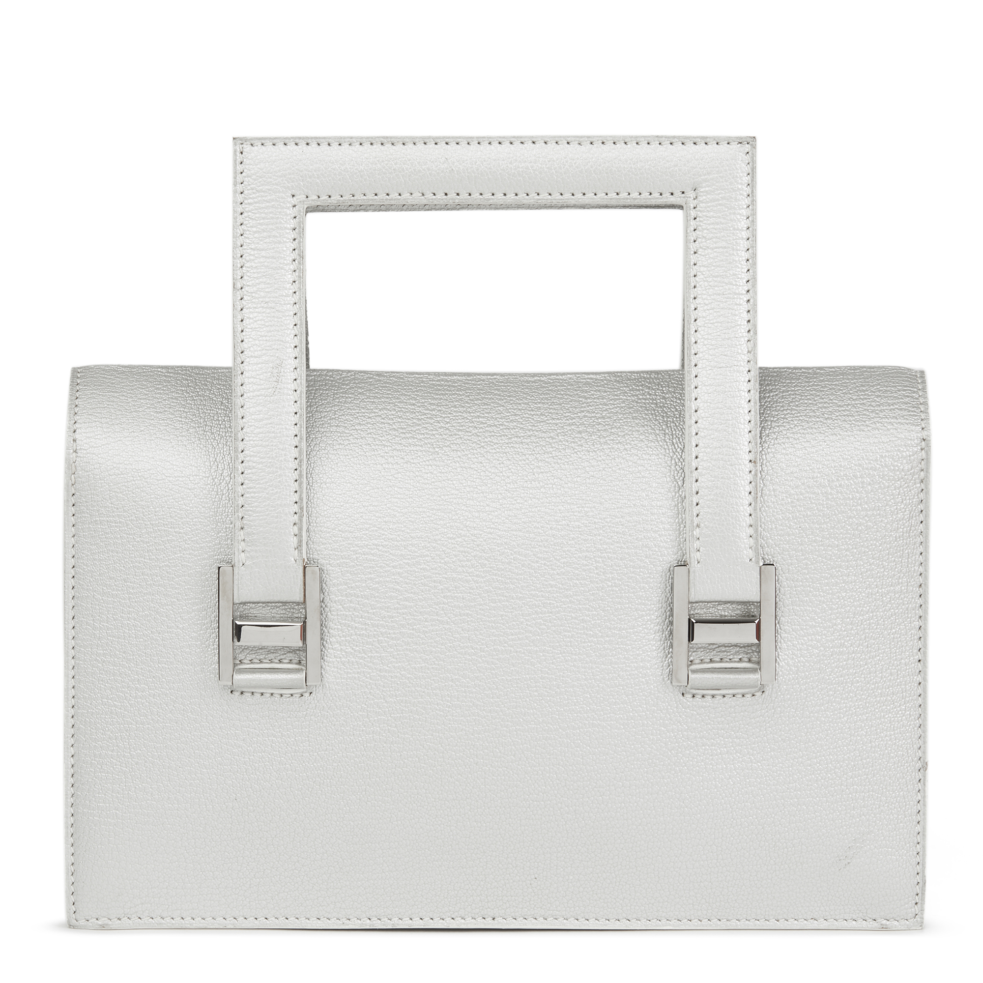 Hermès Silver Metallic Chevre Leather 365 Pm - Image 10 of 12