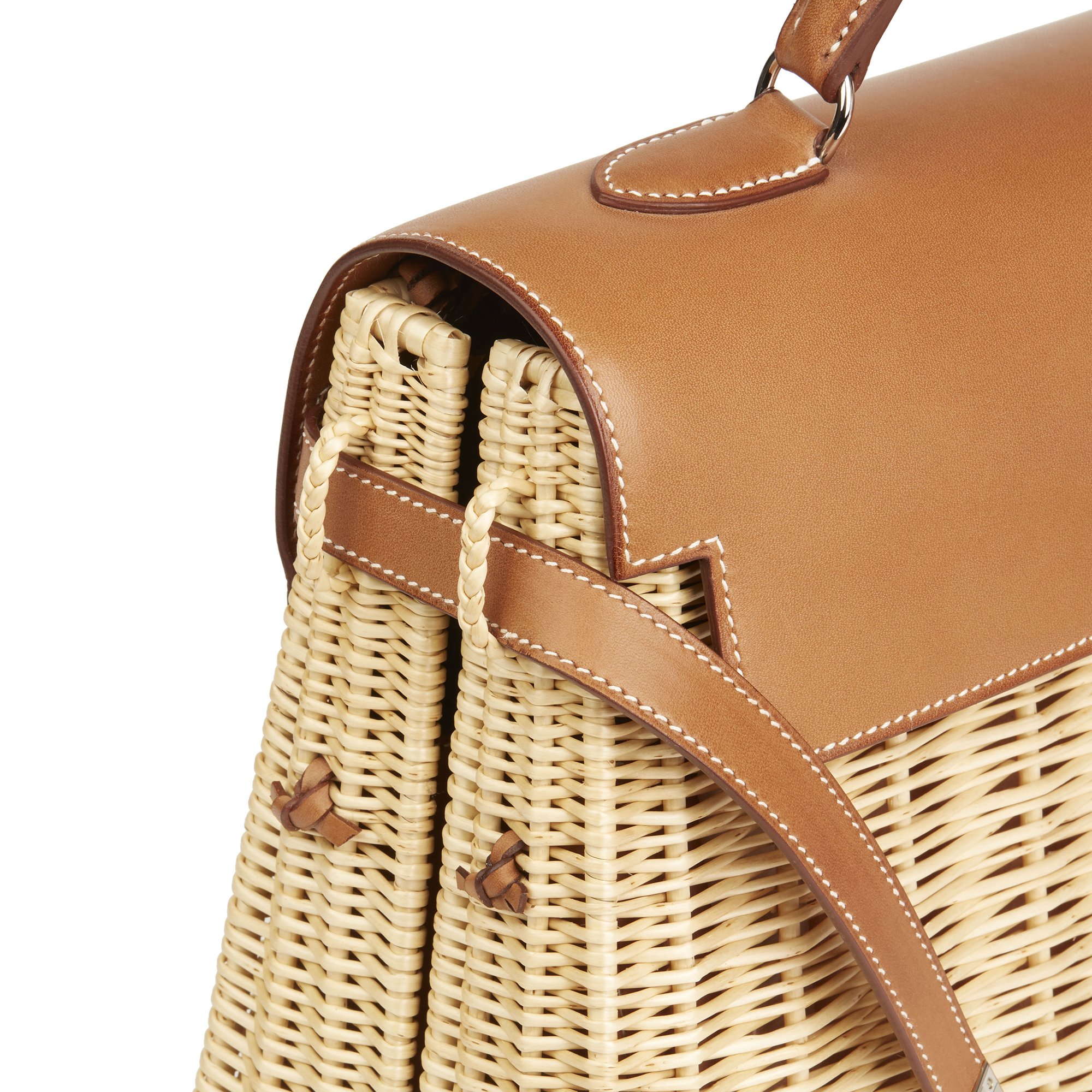 Hermès Barenia Leather & Wicker Kelly 35Cm Picnic - Image 7 of 12