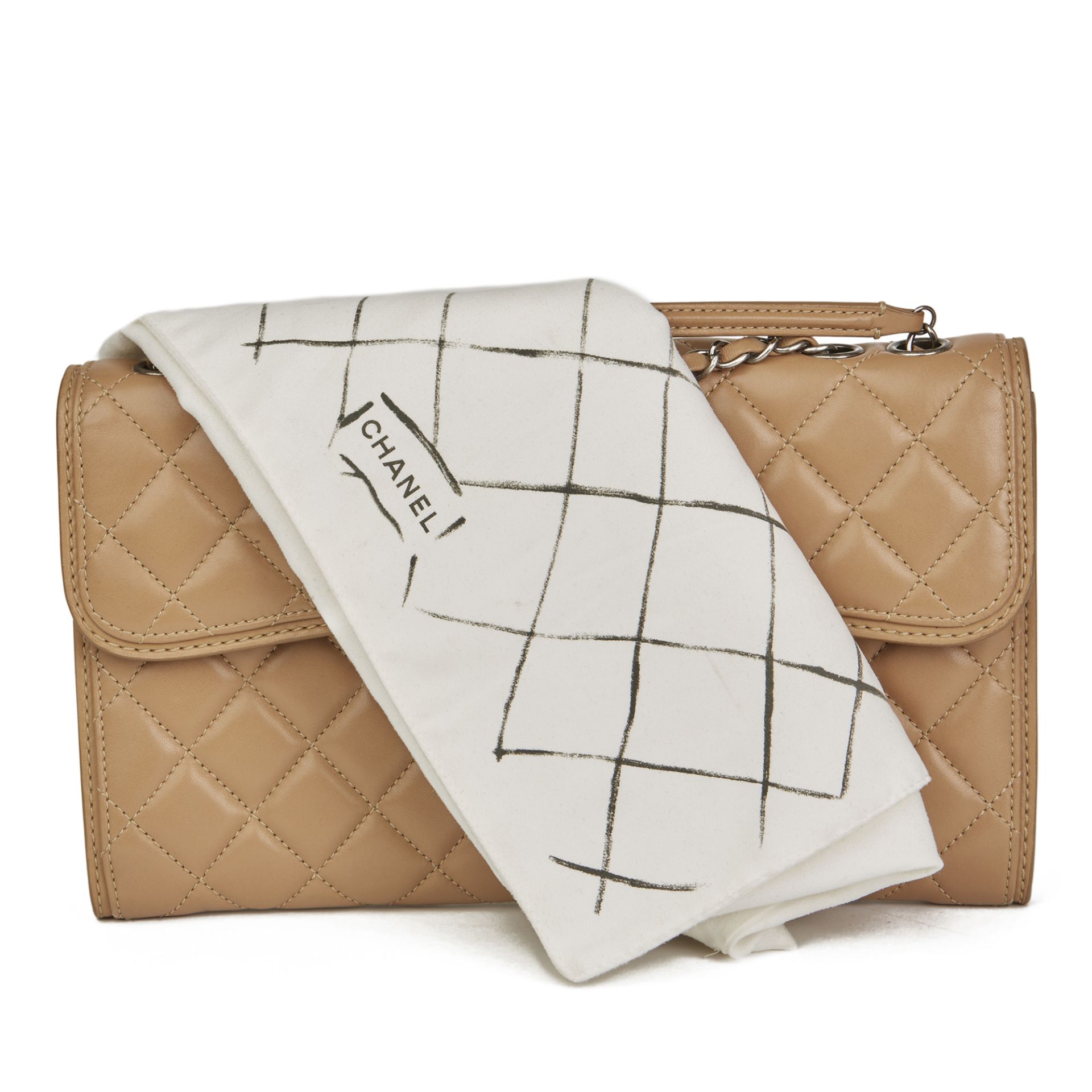 Chanel Mocha Quilted Lambskin Classic Single Flap Bag - Image 3 of 12