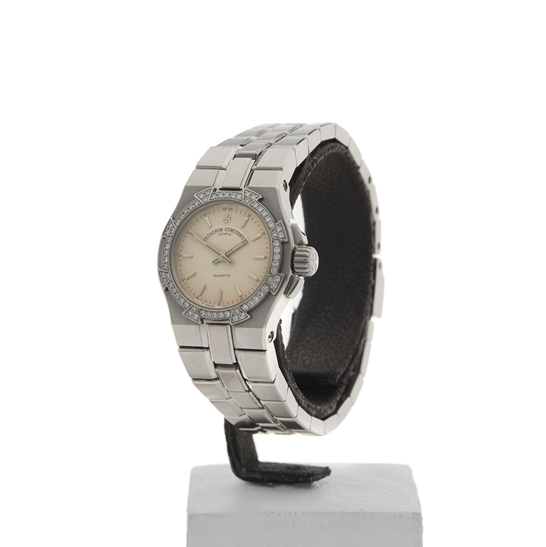 Vacheron Constantin Overseas 16550/423A-8492 Ladies Stainless Steel Diamond Watch