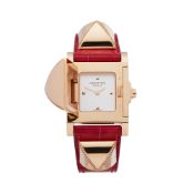 Hermes Medor  W041283WW00 Ladies Rose Gold Diamond Watch