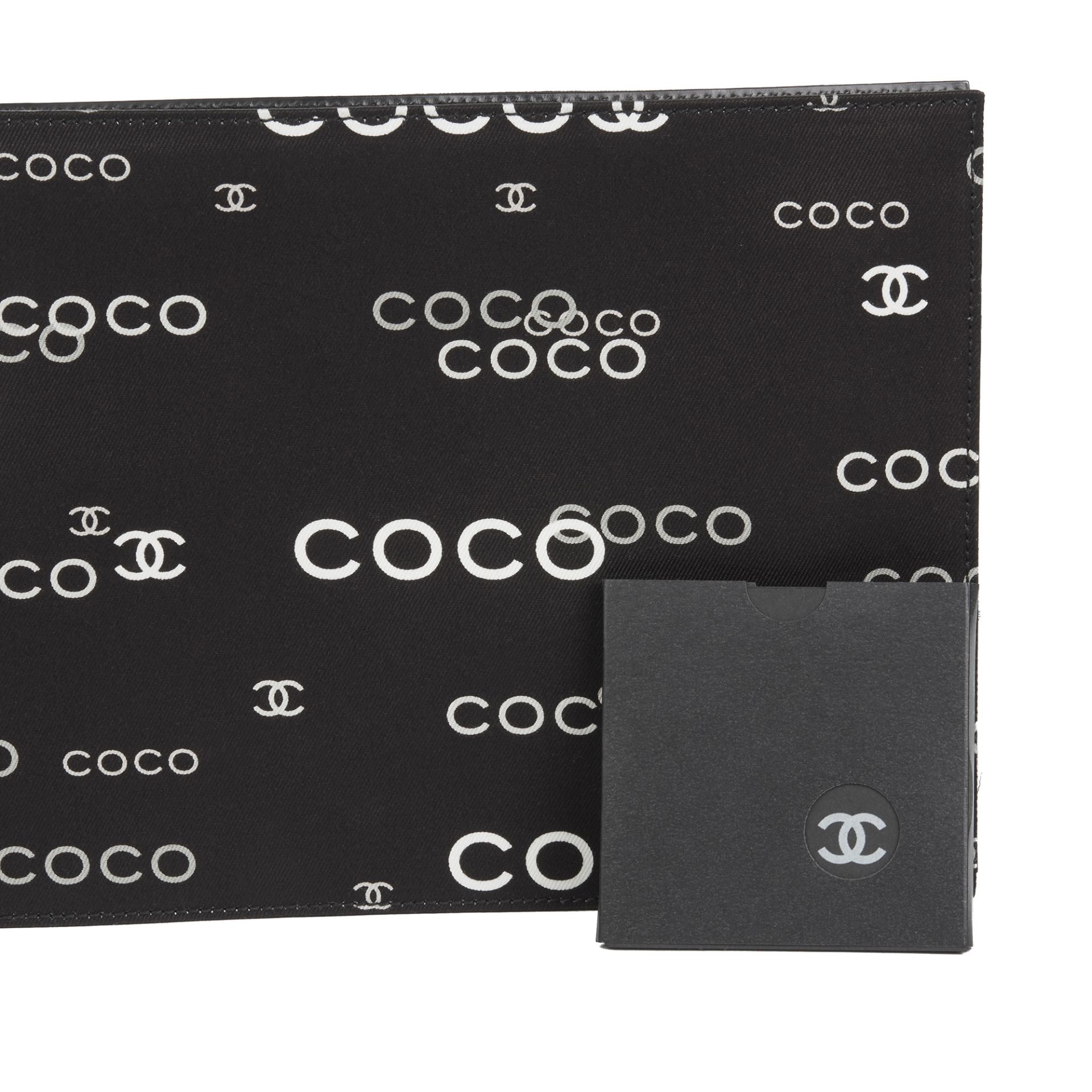 Chanel Black Canvas Coco Pouch - Image 3 of 12