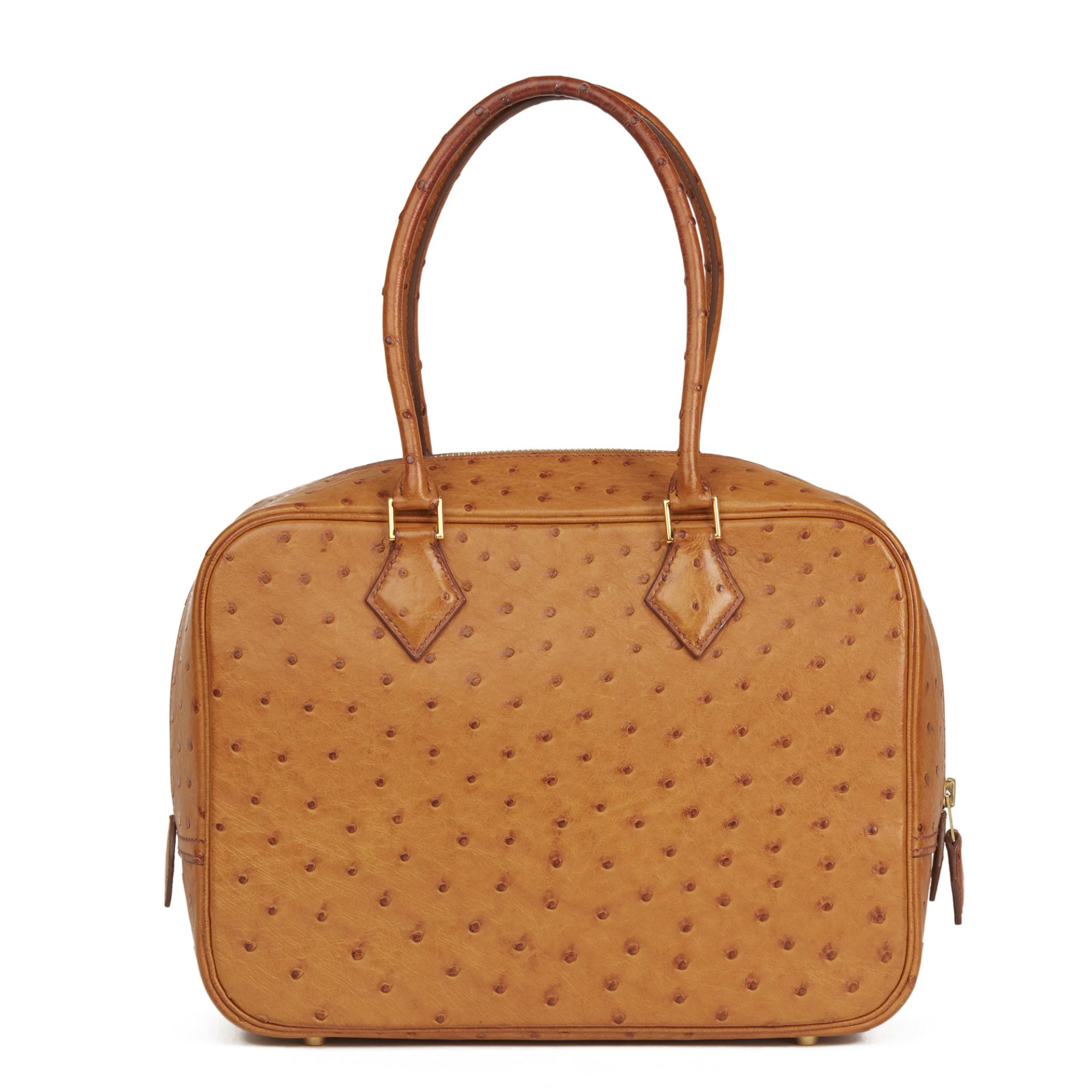 Hermès Gold Ostrich Leather Plume 28