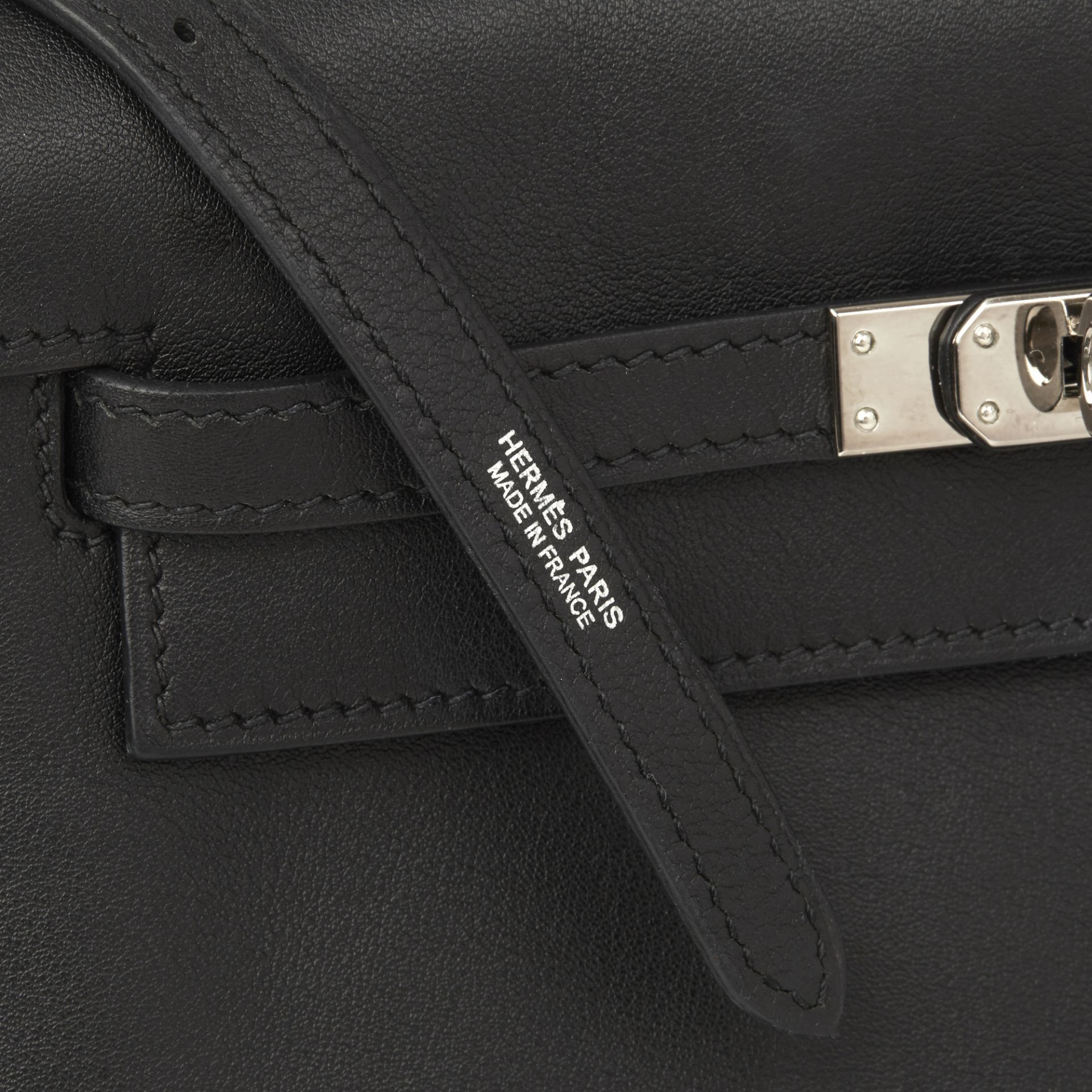 Hermès Black Swift Leather Kelly Danse - Image 8 of 13