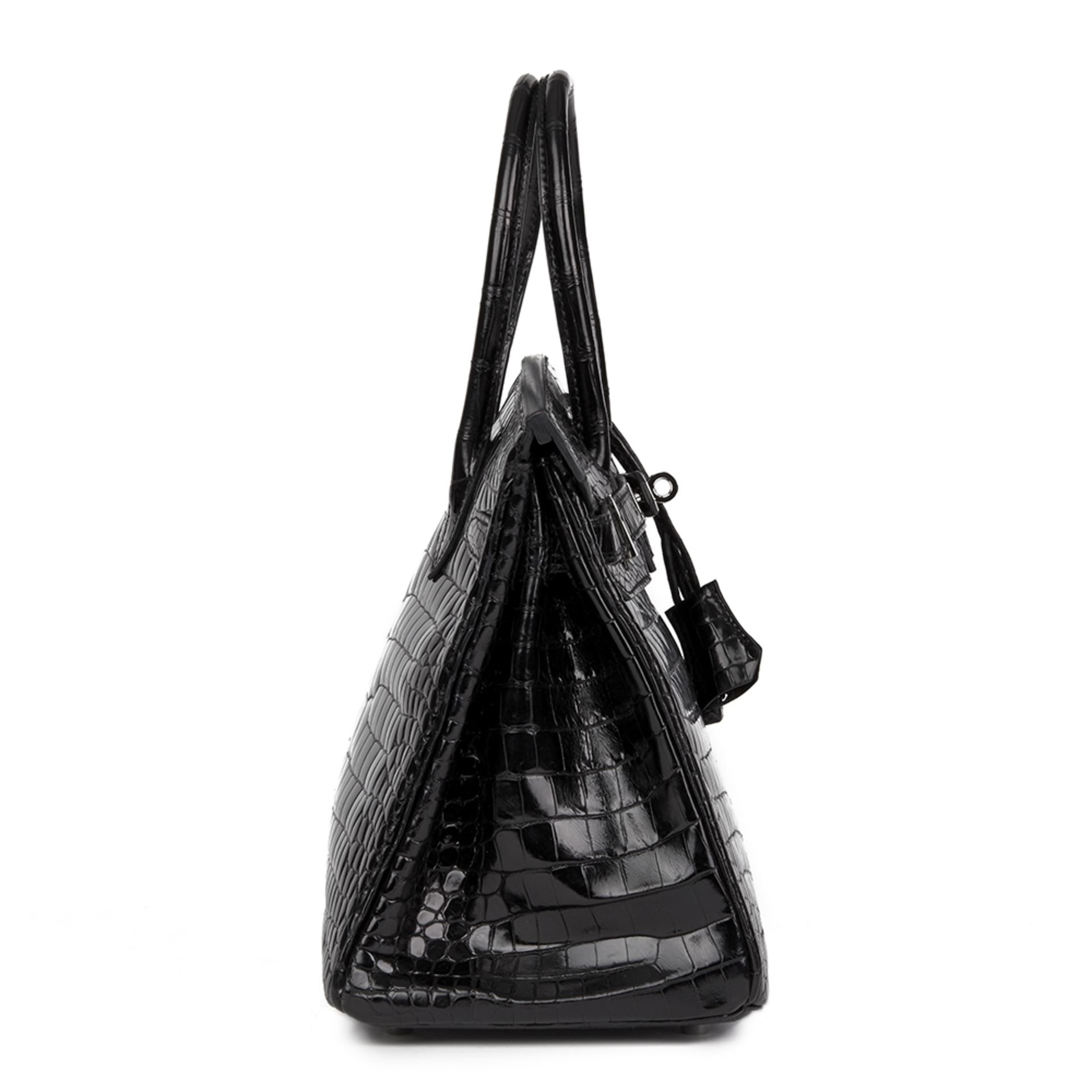 Hermès Black Shiny Porosus Crocodile Leather Birkin 30Cm - Image 12 of 12