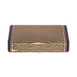 Cartier 18k Gold & Enamel Art Deco Vanity Case