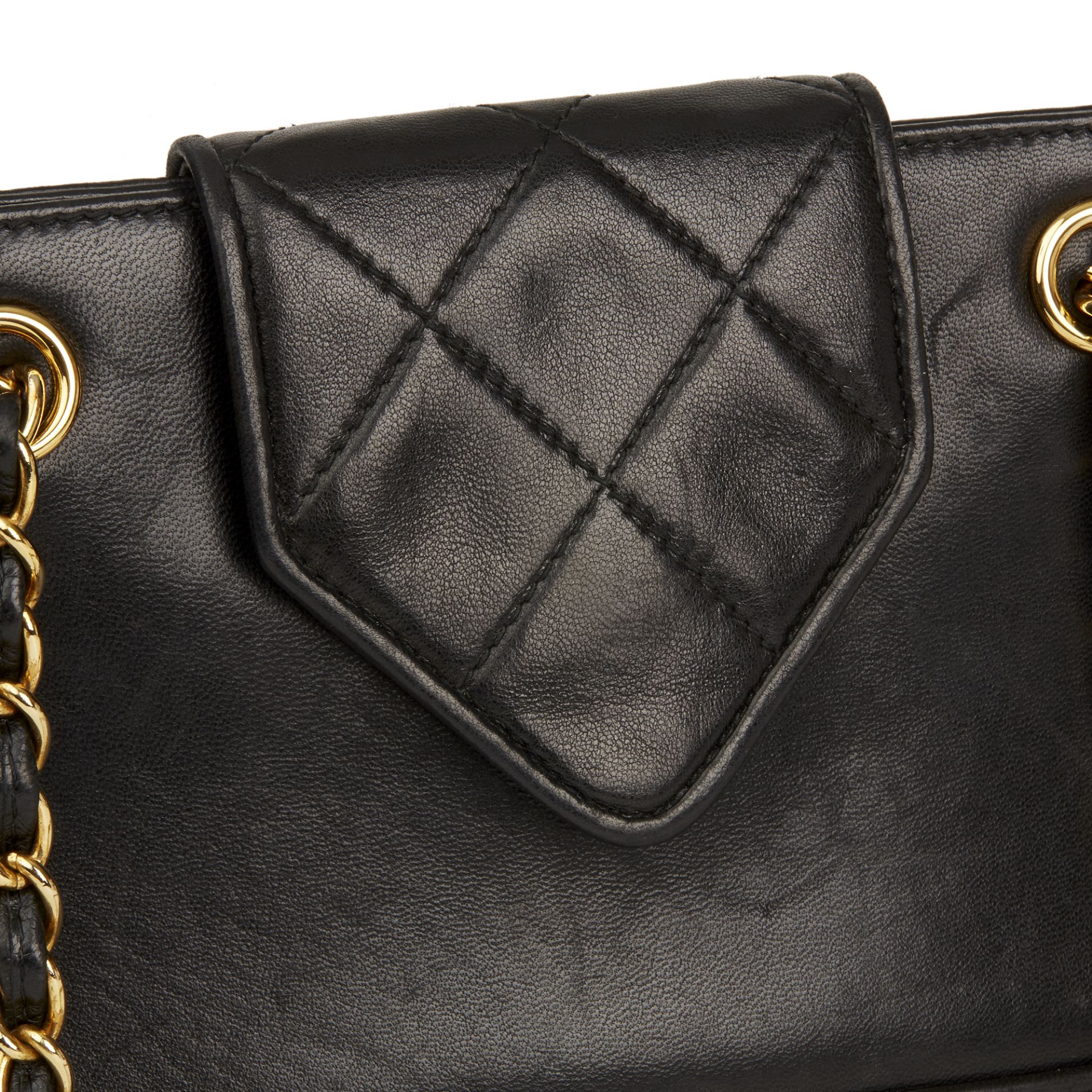 Chanel Black Quilted Lambskin Vintage Timeless Fringe Bucket Bag - Image 6 of 11