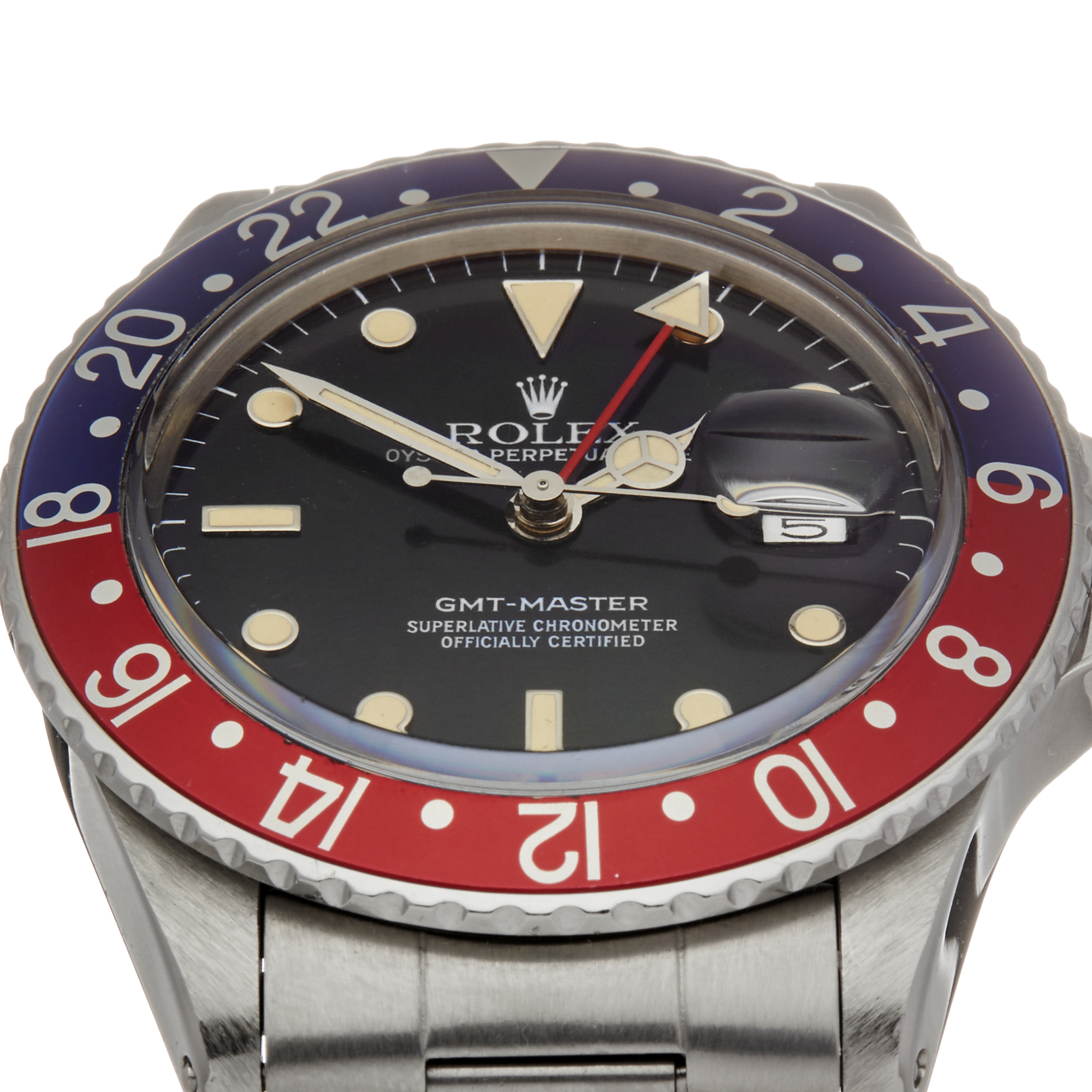 Rolex GMT-Master  16750 Men Stainless Steel Pepsi Tritium Patina Watch - Image 13 of 14