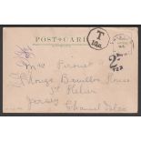 TRISTAN DA CUNHA 1912 (Dec. 28).Stampless postcard to Jersey, Channel Islands, written on the shi...