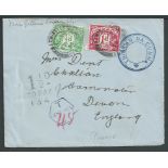 Tristan Da Cunha 1934 Stampless cover to England endorsed by Mrs Gatano Lavarello