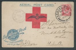 South Africa 1918 (Nov 22) "Make Your Sixpence Fly" second type Aerial Post card with small R.A.F. a
