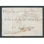 Great Britain - Ship Letters - Weymouth 1837 Entire to London endorsed "Consignees of Part of the c