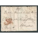 G.B. - Ireland 1827 Free front (folds) from Dublin to Abbeyfeix signed "Clements", handstamped with
