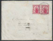 Antarctic 1913 (Feb 12) Cover with "BRITISH ANTARCTIC EXPEDITION / TERRA NOVA R.Y.S."crest print...