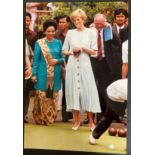 Royalty Princess of Wales, Princess Diana Official Press Photograph A game of Bowls for Diana Hong K