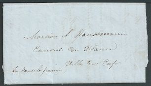 Basutoland / Orange Free State 1859 Entire letter written in French and Afrikaans