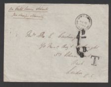 Gold Coast 1900 (Aug 16)Stampless cover to London endorsed "On Field Service Ashanti, no stamps obta