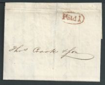 G.B. - Lancashire 1830 (Dec 25) Entire letter (a few faults) from the Liverpool Post Office with pri