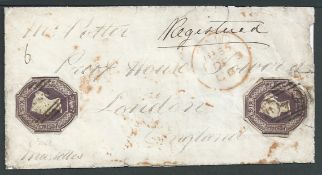 G.B. - Crimean War 1855 Registered cover (edge faults, part reverse missing) to London