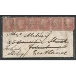 G.B - Used Abroad / Mailboat Cancels 1864 Cover (minor soiling) to Scotland