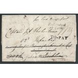 Ireland / Gibraltar 1838 Entire letter from Cape of Good Hope to Dublin