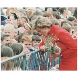 Royalty Princess of Wales, Princess Diana Official Press Photograph Princess Diana talking to small
