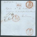 G.B. - Ship Letters / London 1852 Entire from France to London, endorsed "Bill of Landing" and addre