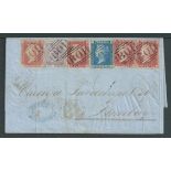 Egypt - British Post Office 1862 Entire letter from Alexandria to Bombay