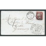 G.B. - Ship Letters - Dover 1878 Cover to Guernsey franked by a 1d red