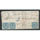 French Colonies - Guadeloupe 1868 (Feb. 27) Entire letter to St. Thomas with French Colonies