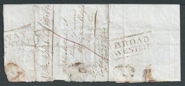 G.B. - Military / London 1838 Receipt for £120 bearing an embossed 6d Receipt stamp