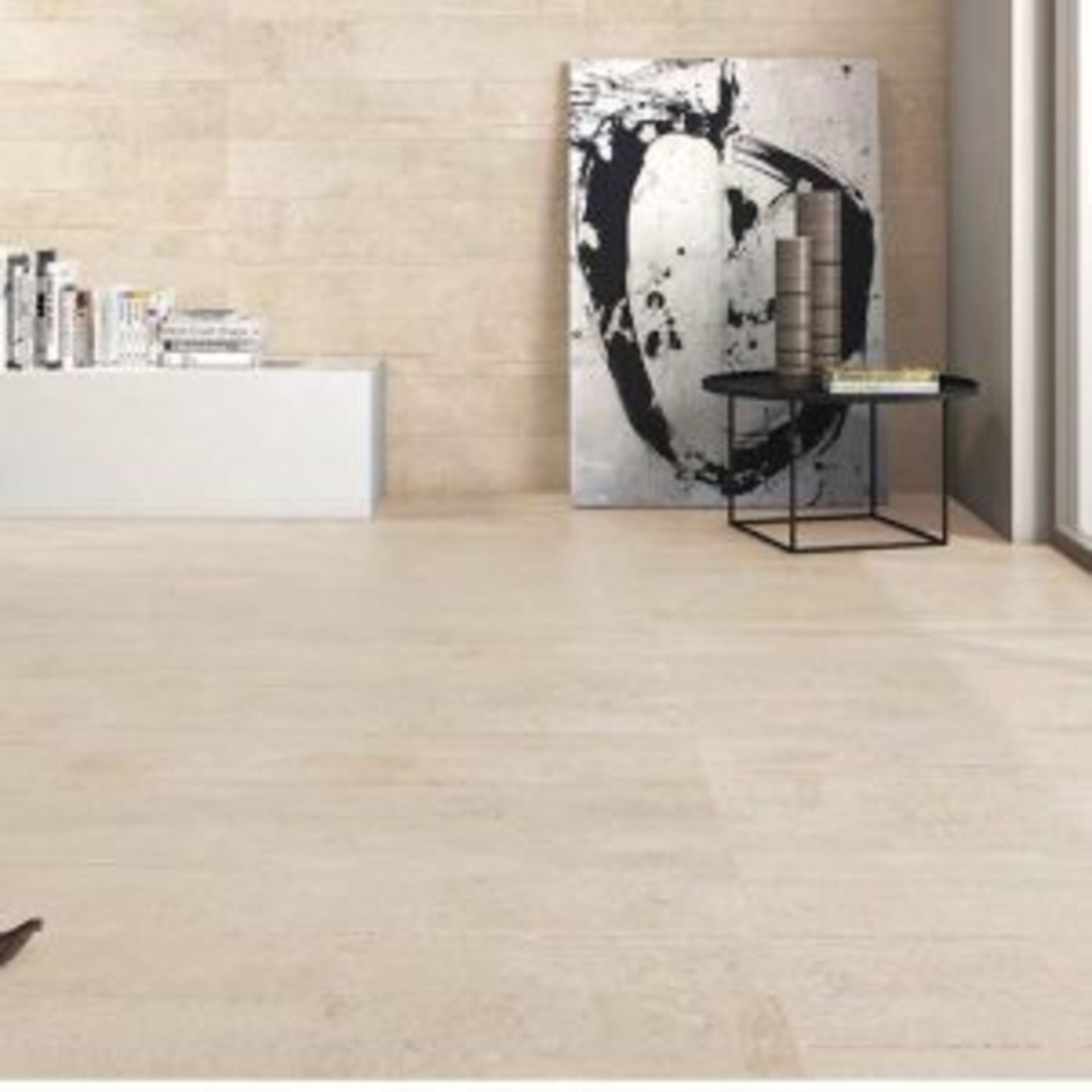 NEW 8.6M2 Veinstone Beige Polished Wall and Floor Tiles. 300x600mm, 1.08m2 per pack. If your lo...