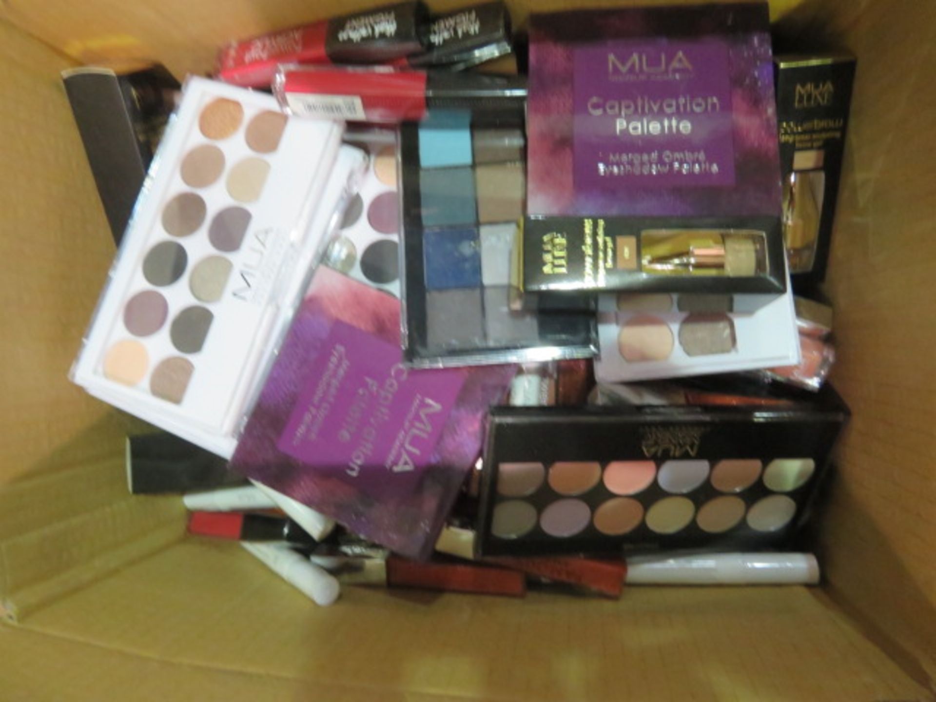 Circa. 200 items of various new make up acadamy make up to include: captivation palette, power ...