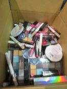 Circa. 200 items of various new make up acadamy make up to include:prism lip kit, winter forest...