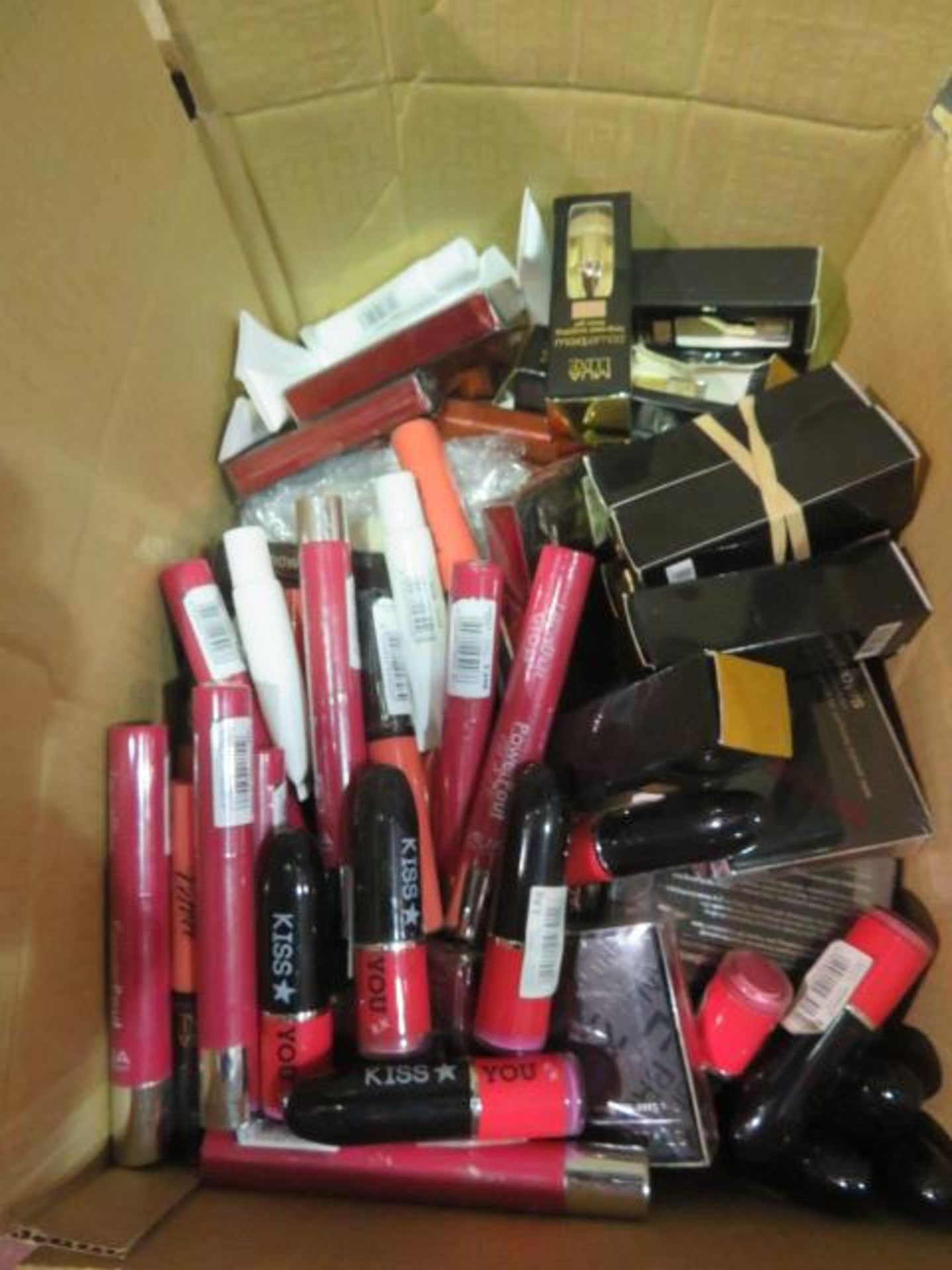 Circa. 200 items of various new make up acadamy make up to include: devoltion eyeshadow palette...