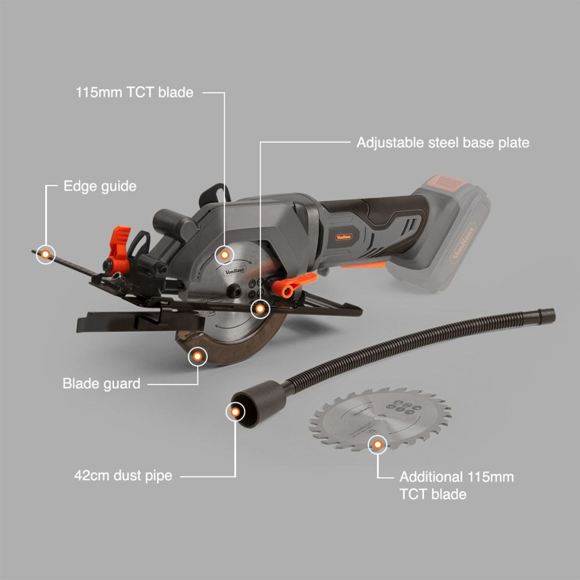 (K20) E-Series Cordless Circular Saw Make bevel angle cuts and joint cuts in MDF, hardwood a... - Image 3 of 3