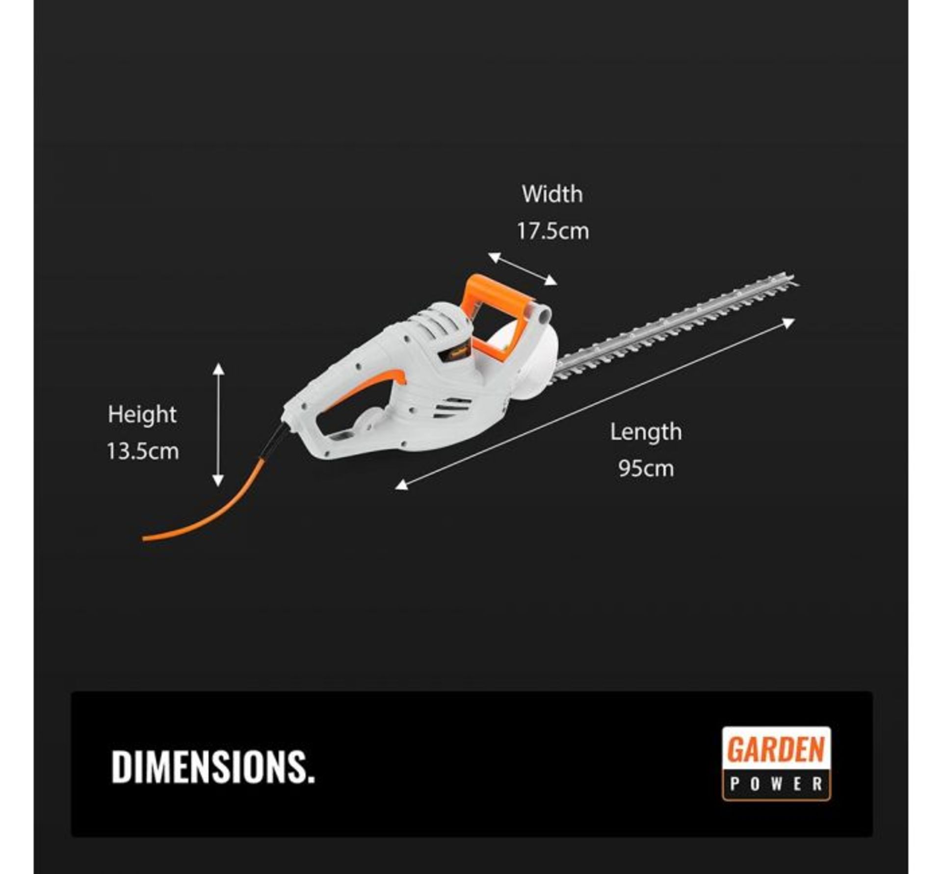 (VL2) 550W Hedge Trimmer Lightweight at only 3.2kg with a powerful 550W motor and pre... - Image 2 of 2