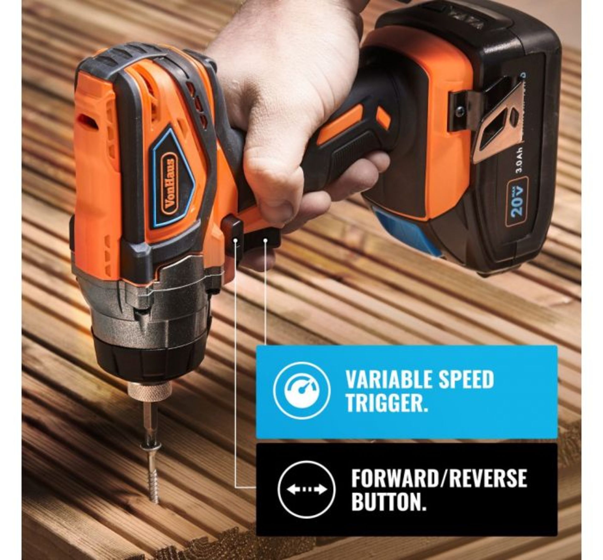 (WK6) 20V Max Impact Driver 20V Max 2Ah battery included is compatible with other tools in t... - Image 3 of 3