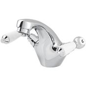 (KH5) Brean 2 lever Chrome-plated Traditional Basin Mono mixer Tap. This traditional style chro...