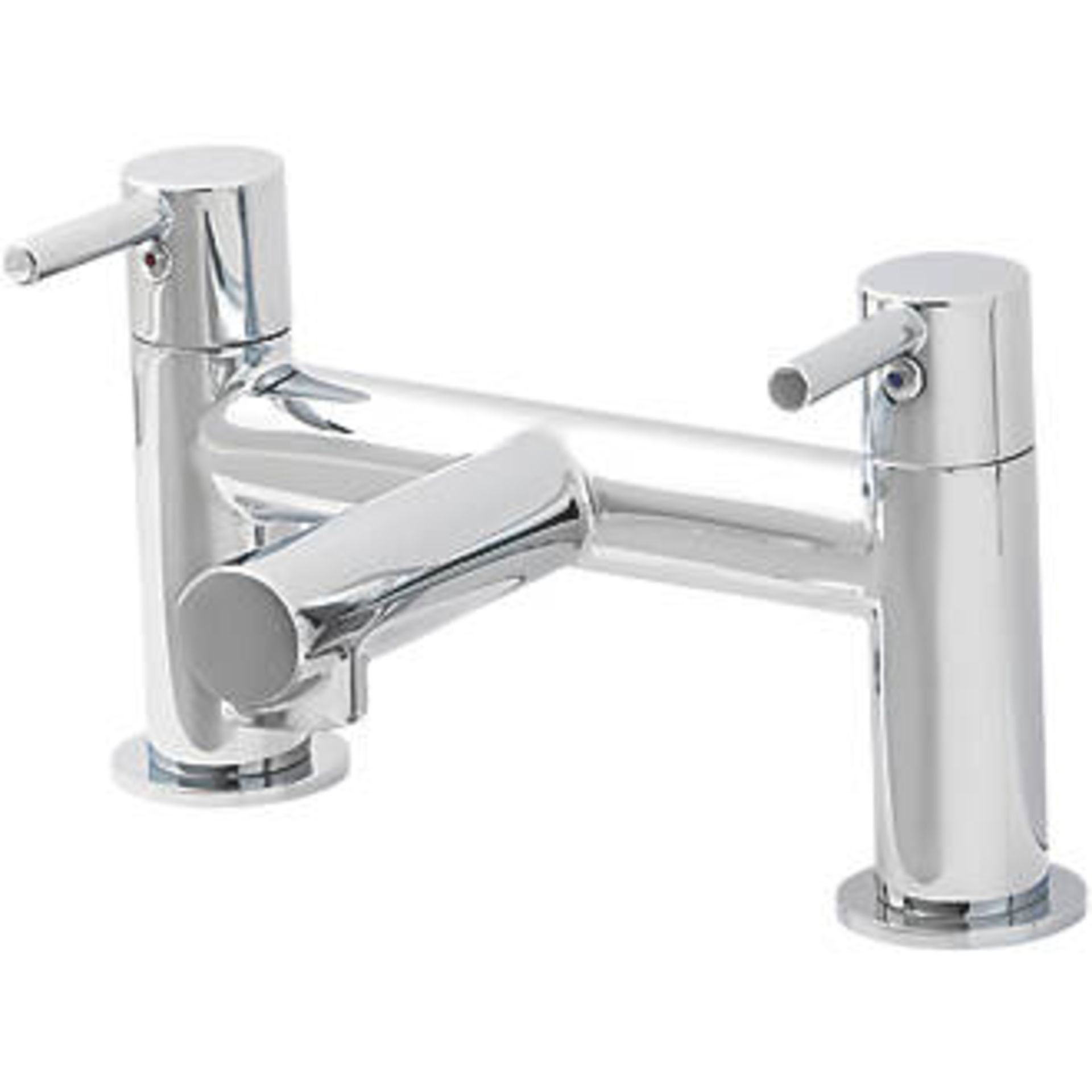 (KH1) Lazu Chrome-plated Bath Mono mixer Tap. This contemporary style chrome bath mixer from th...