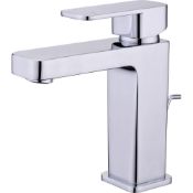 (Y10) Pazar 1 lever Chrome-plated Contemporary Basin Mono mixer Tap and Waste. This modern sty...