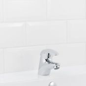 (AQ13) Blyth 1 lever Chrome-plated Mini Contemporary Basin Mono mixer Tap. This traditional sty...