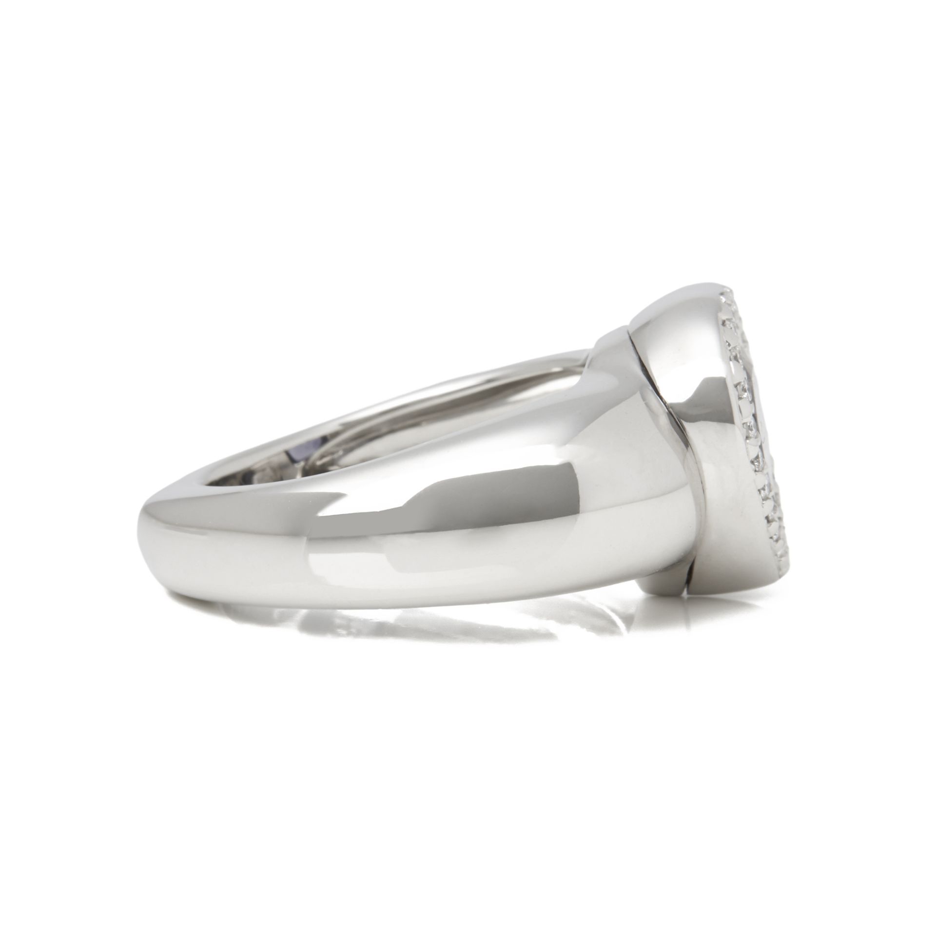 Piaget 18k White Gold Iolite & Diamond Heart Cocktail Ring - Image 7 of 7