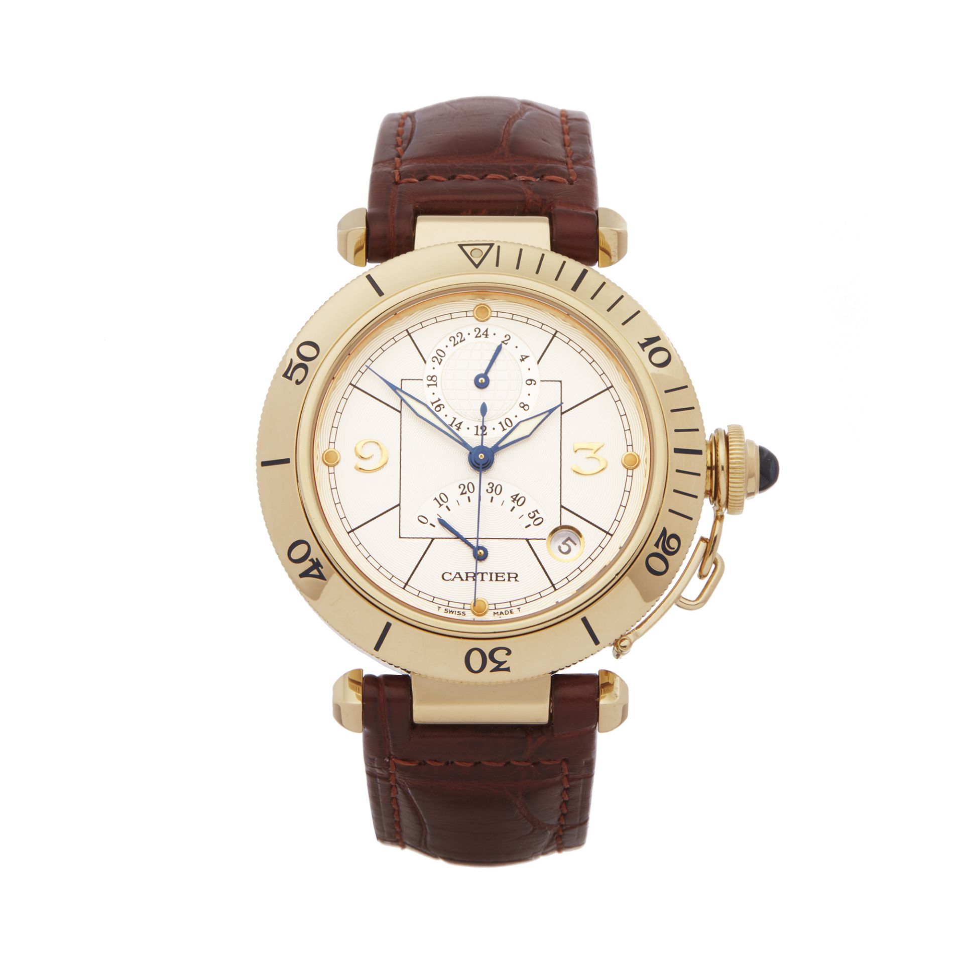 Cartier Pasha Seatimer W3014456 or 2395 Men Yellow Gold Watch - Image 8 of 8