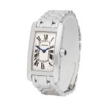 Cartier Tank Americaine W26019L1 or 1713 Ladies White Gold Watch