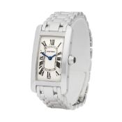 Cartier Tank Americaine W26019L1 or 1713 Ladies White Gold Watch