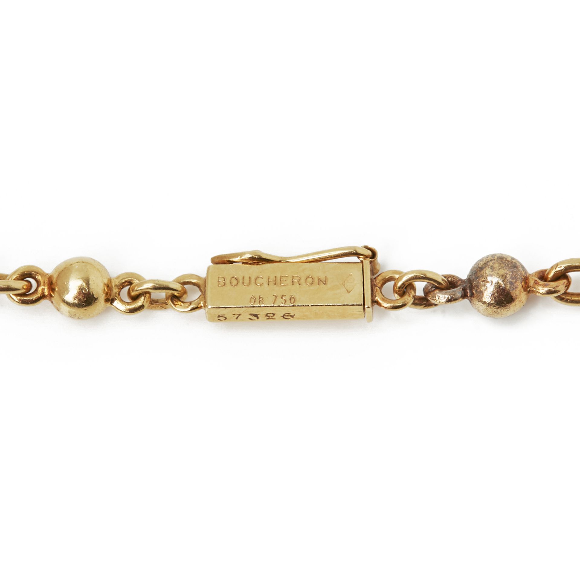 Boucheron 18k Yellow Gold Diamond & Ruby Dragonfly Pendant Necklace - Image 7 of 7