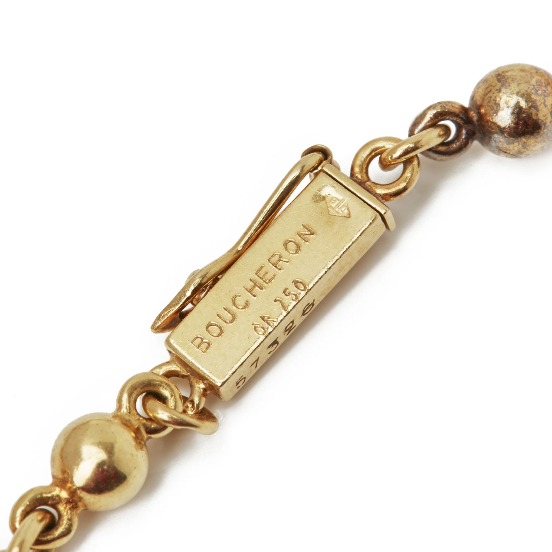 Boucheron 18k Yellow Gold Diamond & Ruby Dragonfly Pendant Necklace - Image 3 of 7