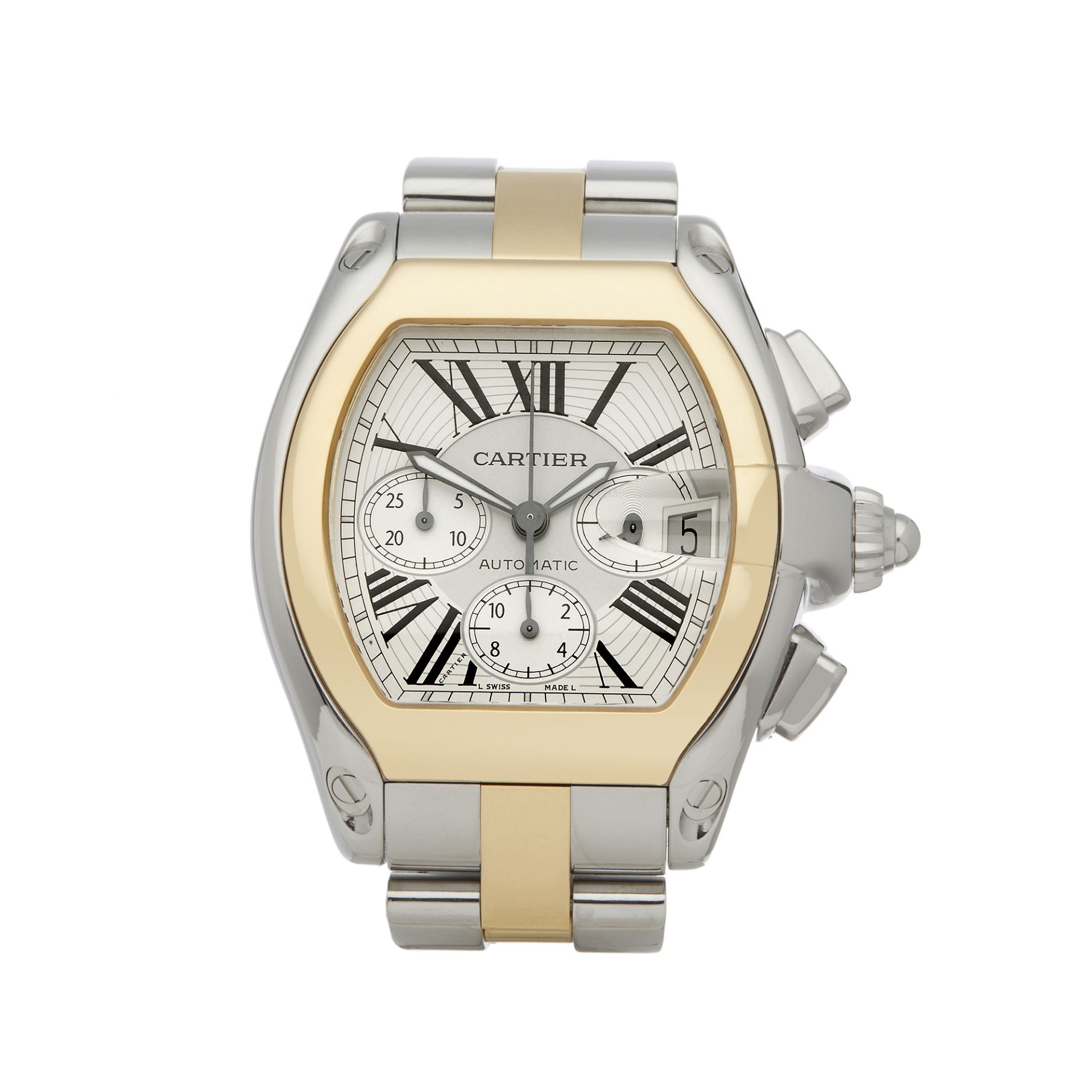 Cartier Roadster XL W62027Z1 or 2618 Men Stainless Steel & Yellow Gold Chronograph Watch - Image 8 of 8