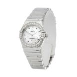 Omega Constellation 1465.71.00 Ladies Stainless Steel Diamond Mother Of Pearl Watch